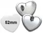 Preview: 52x57mm Herz-Button mit Pin Preview: 52x57mm Herz-Button mit Pin